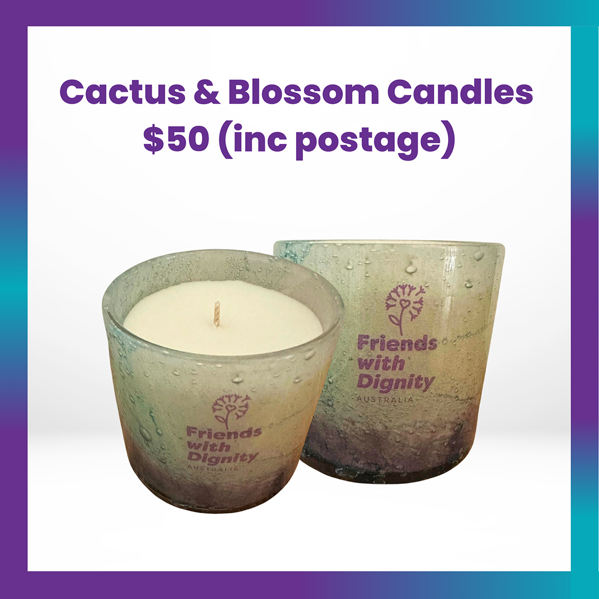 Cactus & Blossom Candles $50 (inc postage) - Candle Plain