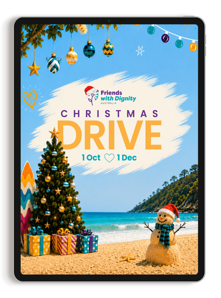 Friends With Dignity Christmas Drive 2026 campaign graphic